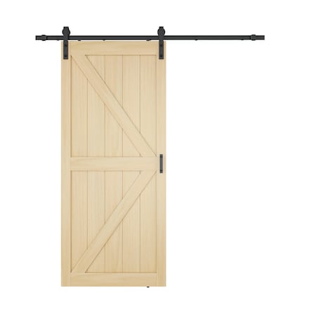 Anzzi 36 in.x84 in. Single Sliding Barn Door Kit, Hardware Included ID-AZBD01